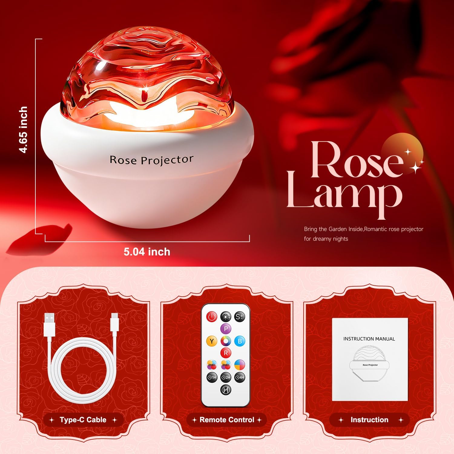 pikoy Rose Birthday Gifts for Women Flower Lamp with 11 Mixed+4 Solid Colors, Dimmable Mothers Day Gifts for Mom, Sunset Lamp Ambient Light…