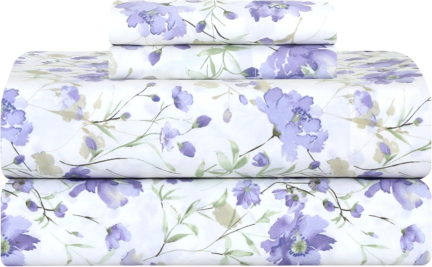 Featherstitchnewyork Feather & Stitch Softest 100% Cotton Sheets, 300 Thread Count Percale Weave Bedding, 16" Deep Pocket, Cooling Sheets,…
