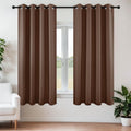 Joydeco Blackout Curtains 45 inch Length 2 Panels Set, Thermal Insulated Long Curtains & Drapes 2 Burg, Room Darkening Grommet Drapes for B…