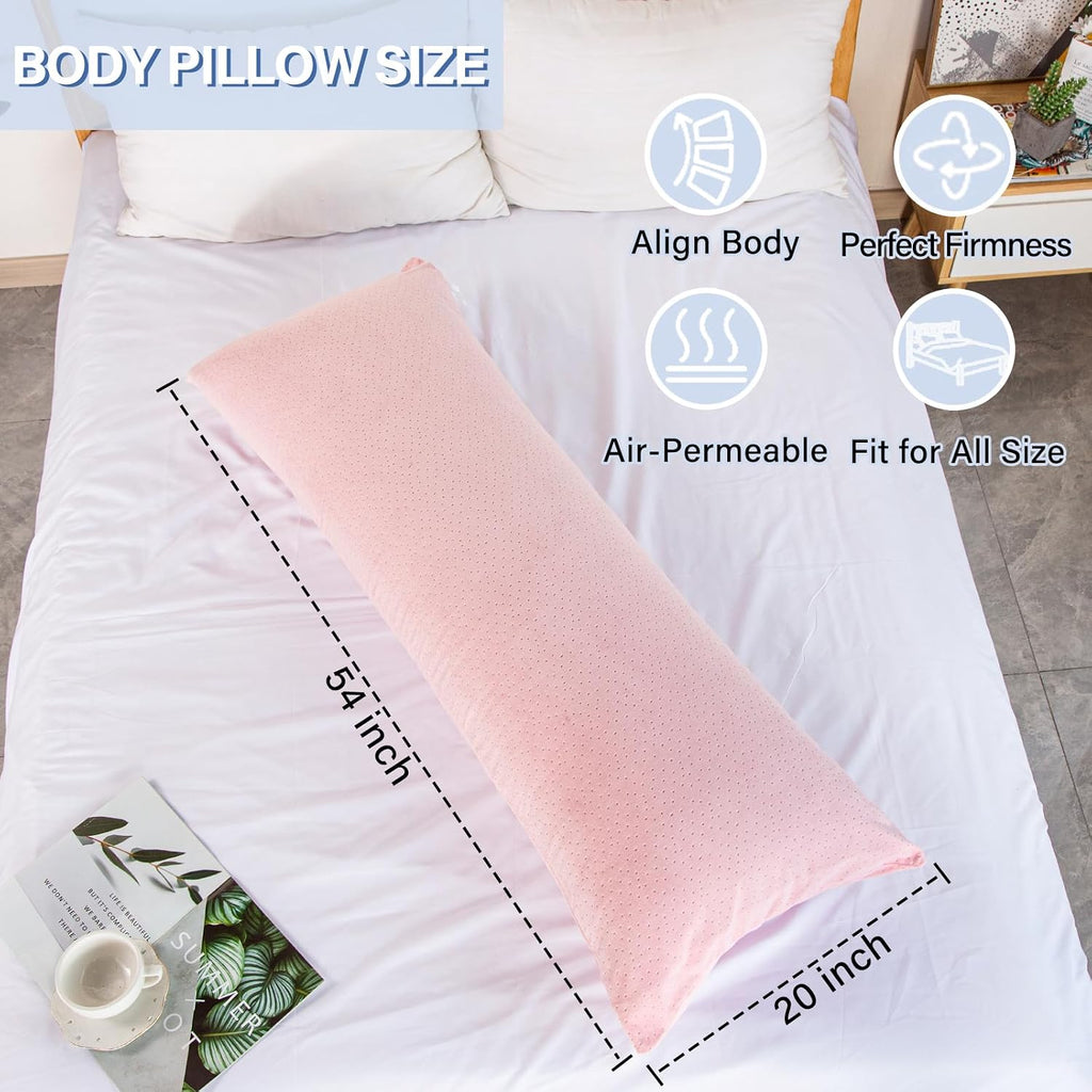 1 MIDDLE ONE Body Pillow, Memory Foam Body Pillows for Adults Sleeping, Long Pillow for Bed, Big Large Firm Full Body Pillow for Side…