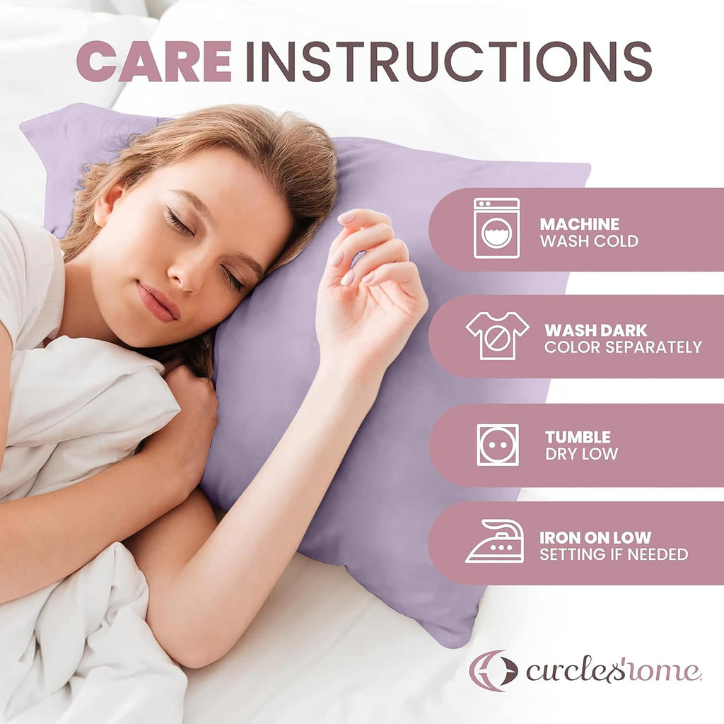 CirclesHome Pillow Protectors Single Pack Body (20 x 55) Zippered - 100% Cotton Breathable Pillowcases - Protects Pillows from Dirt, Dust…