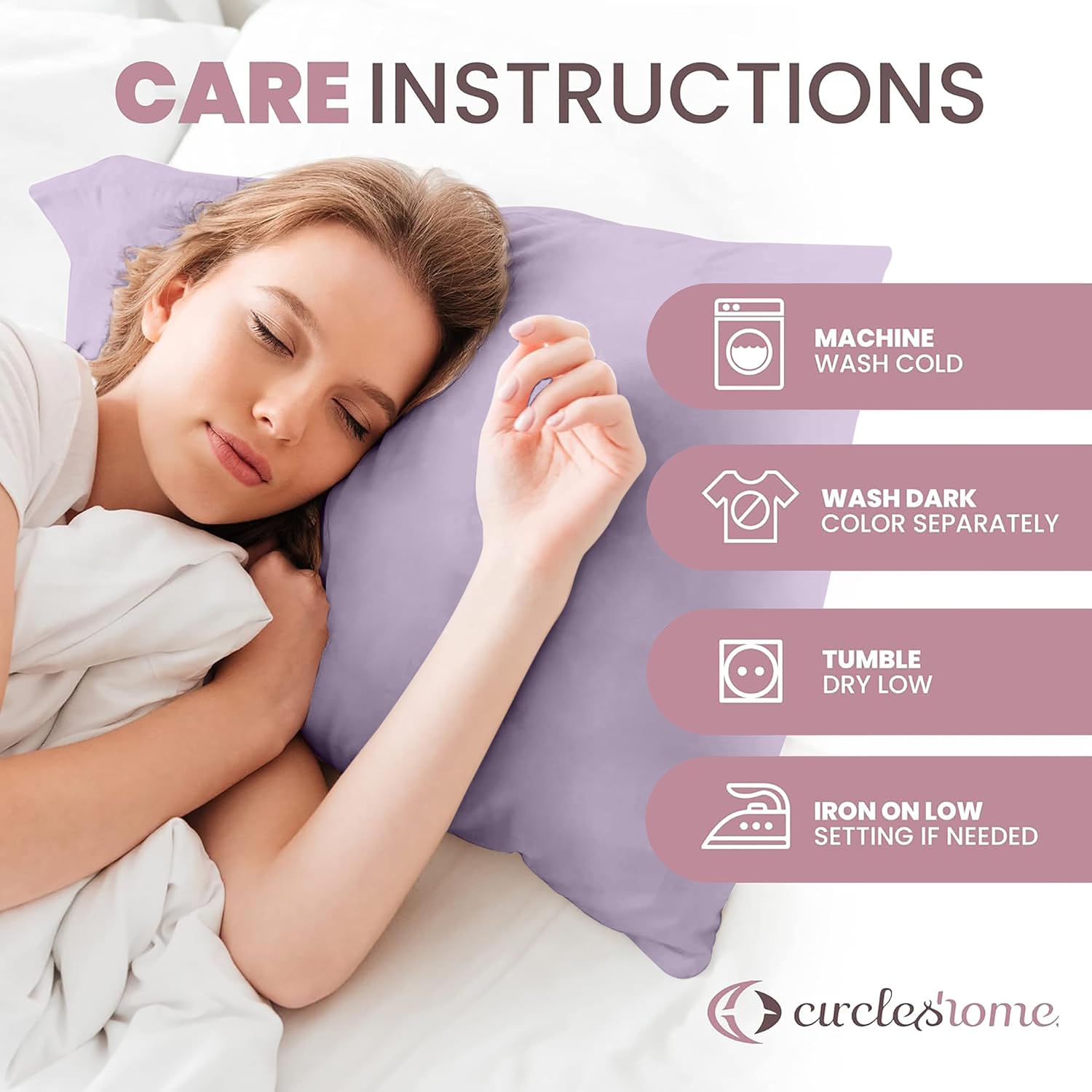 CirclesHome Pillow Protectors Single Pack Body (20 x 55) Zippered - 100% Cotton Breathable Pillowcases - Protects Pillows from Dirt, Dust…
