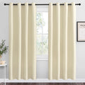 Nicetown Beige Room Darkening Curtains 78" Long for Boho Farmhouse Home Decoration, Window Treatment Total Privacy Drape Panels for Bedroom…
