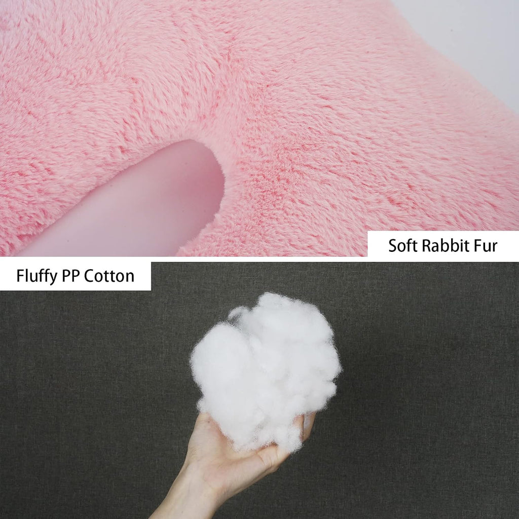 Atablyn-Foryourdailylife Atablyn Pink Soft Cotton Travel Neck Pillow -Ergonomic Support for Child and Adult Car Seats, Cozy Compact Pillow…