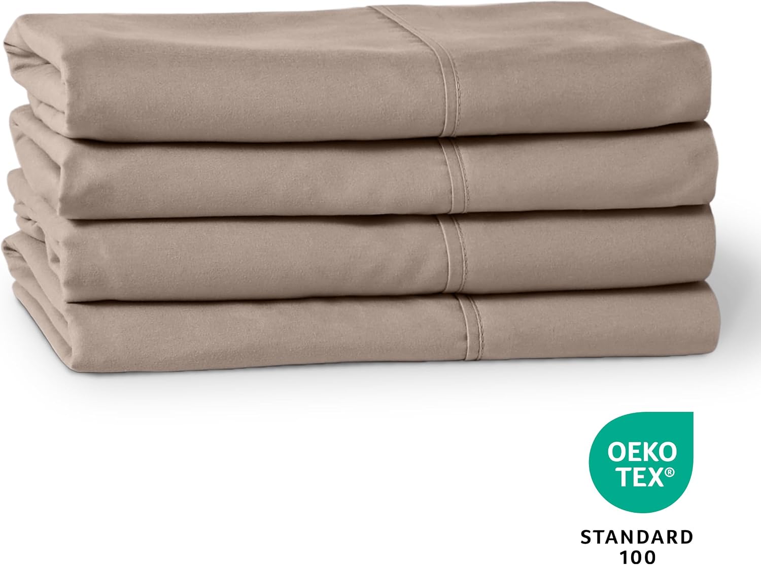 BareHome Bare Home Microfiber Bulk Pillow Cases - King Set of 4 - Cooling Pillowcases - Double Brushed - Taupe Pillowcases 4 Pack - Easy Ca…