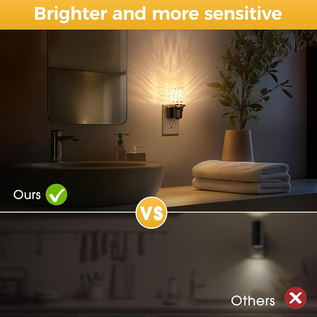 L LOHAS LED Night Light, 2 Pack Dimmable Night Lights Plug into Wall, Automatic Night Lights Plug in with Auto Light Sensor, 0-100LM…