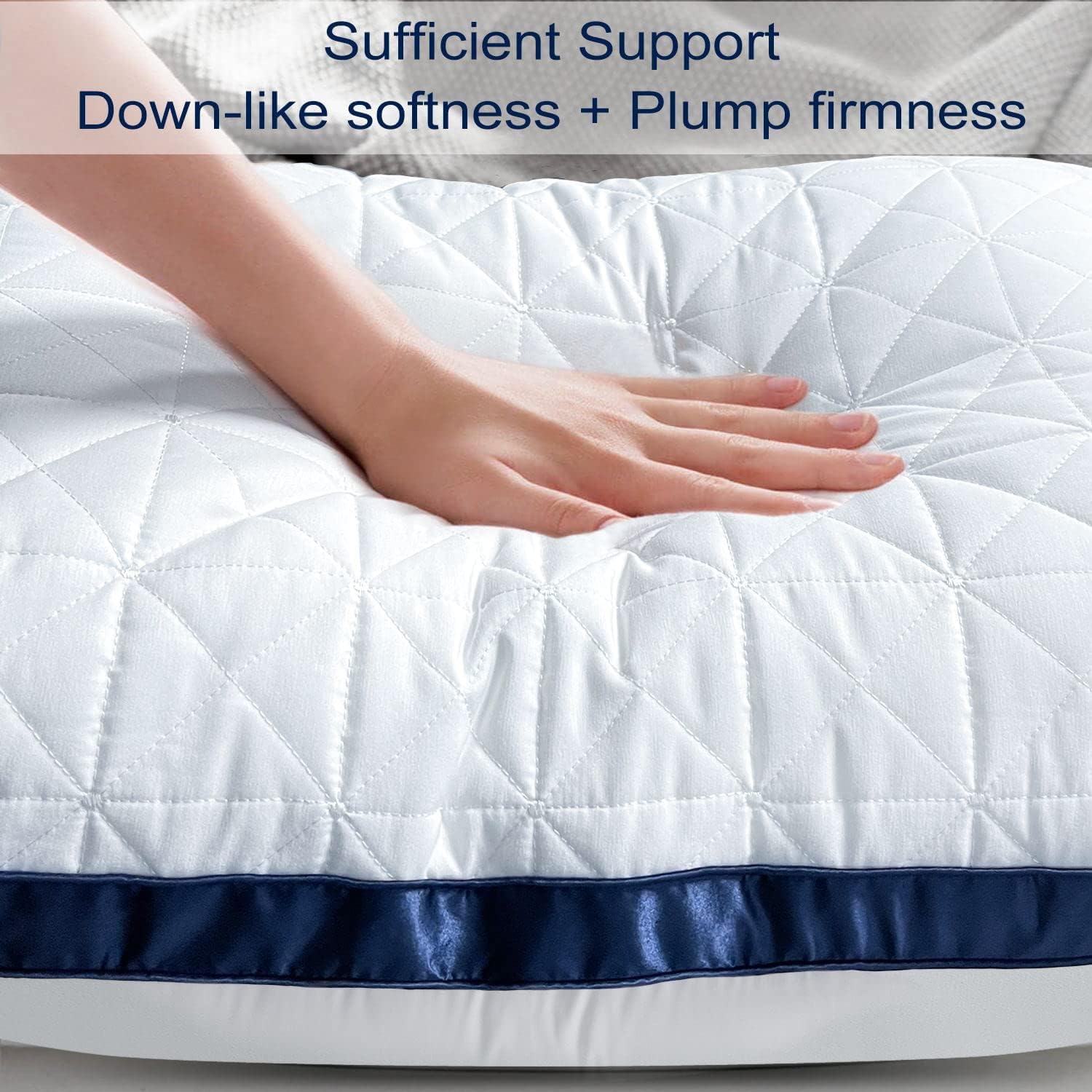 slybearsleepbetter Pillows Queen Size Set of 4, Queen Pillows 4 Pack, Cooling Hotel Luxury Pillow for Bed Sleeping, Supportive Breathable D…
