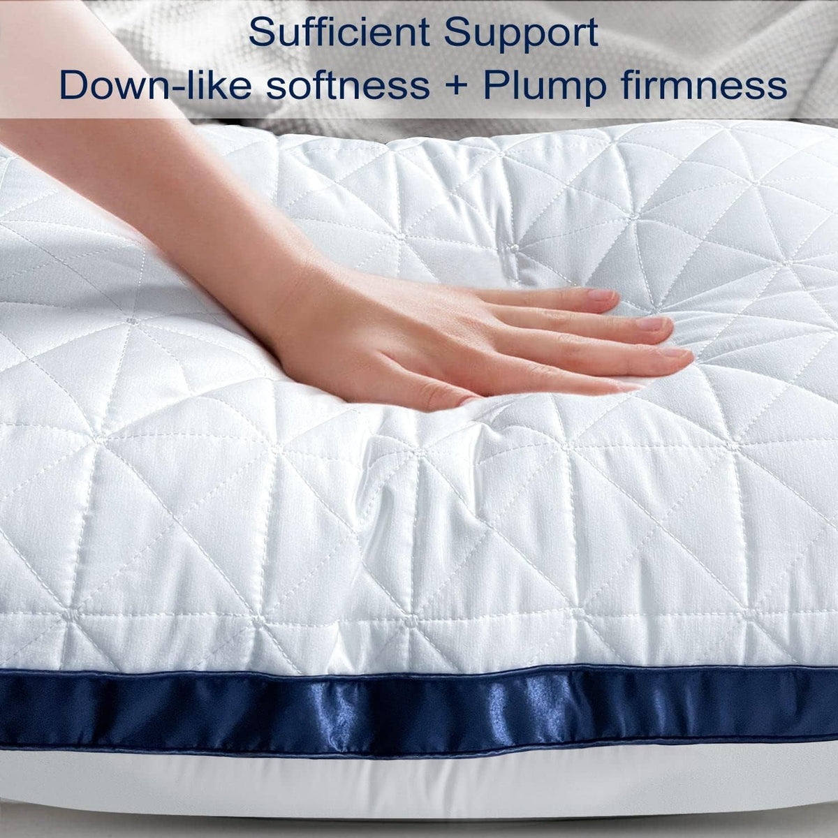slybearsleepbetter Pillows Standard Size Set of 4 Cooling Hotel Luxury Bed Pillows for Sleeping 4 Pack, Supportive Breathable Down Alternat…