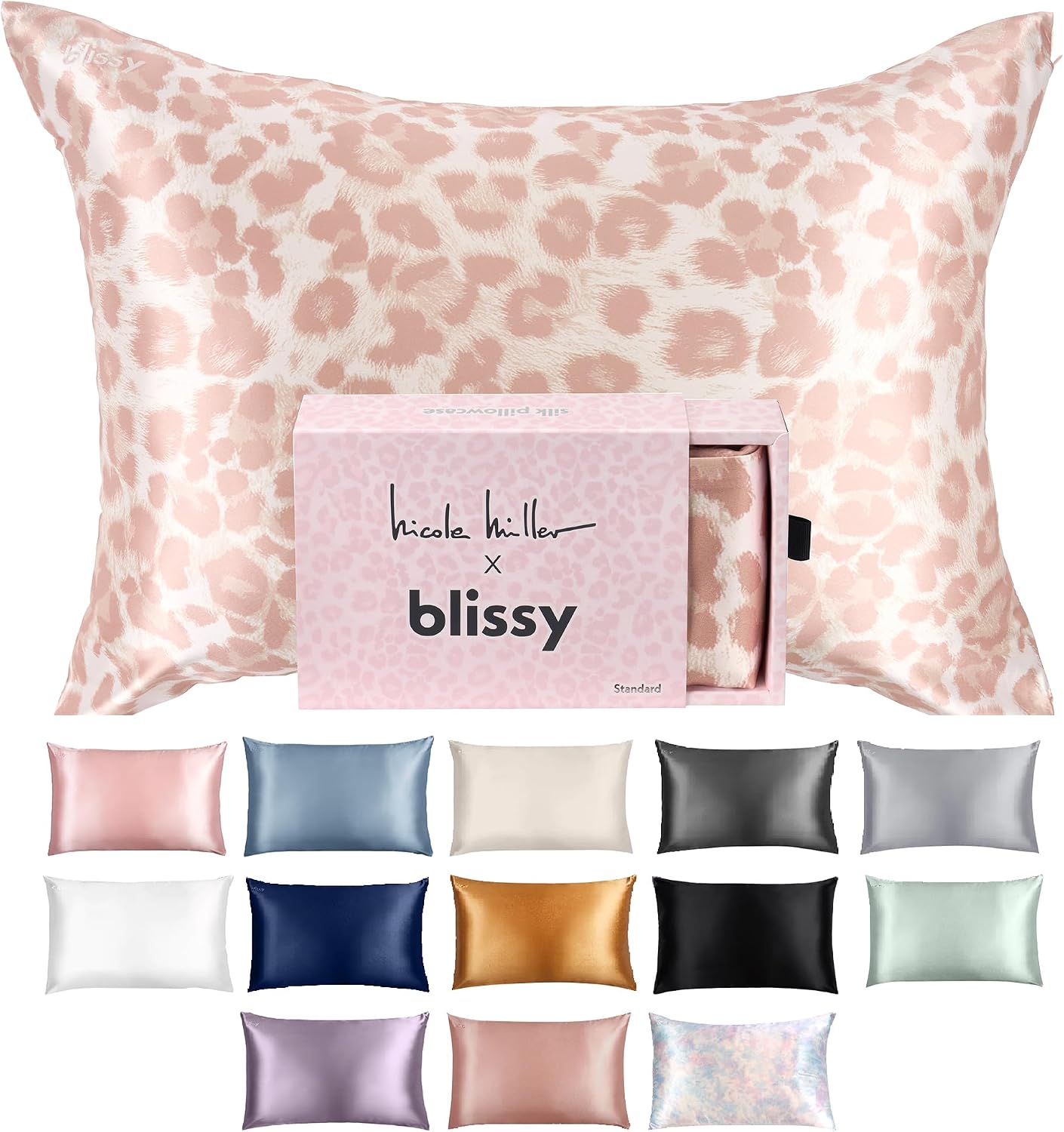 Blissy Silk Pillowcase - 100% Pure Mulberry Silk - 22 Momme 6A High-Grade Fibers - Silk Pillow Cover for Hair & Skin - Regular, Queen &…