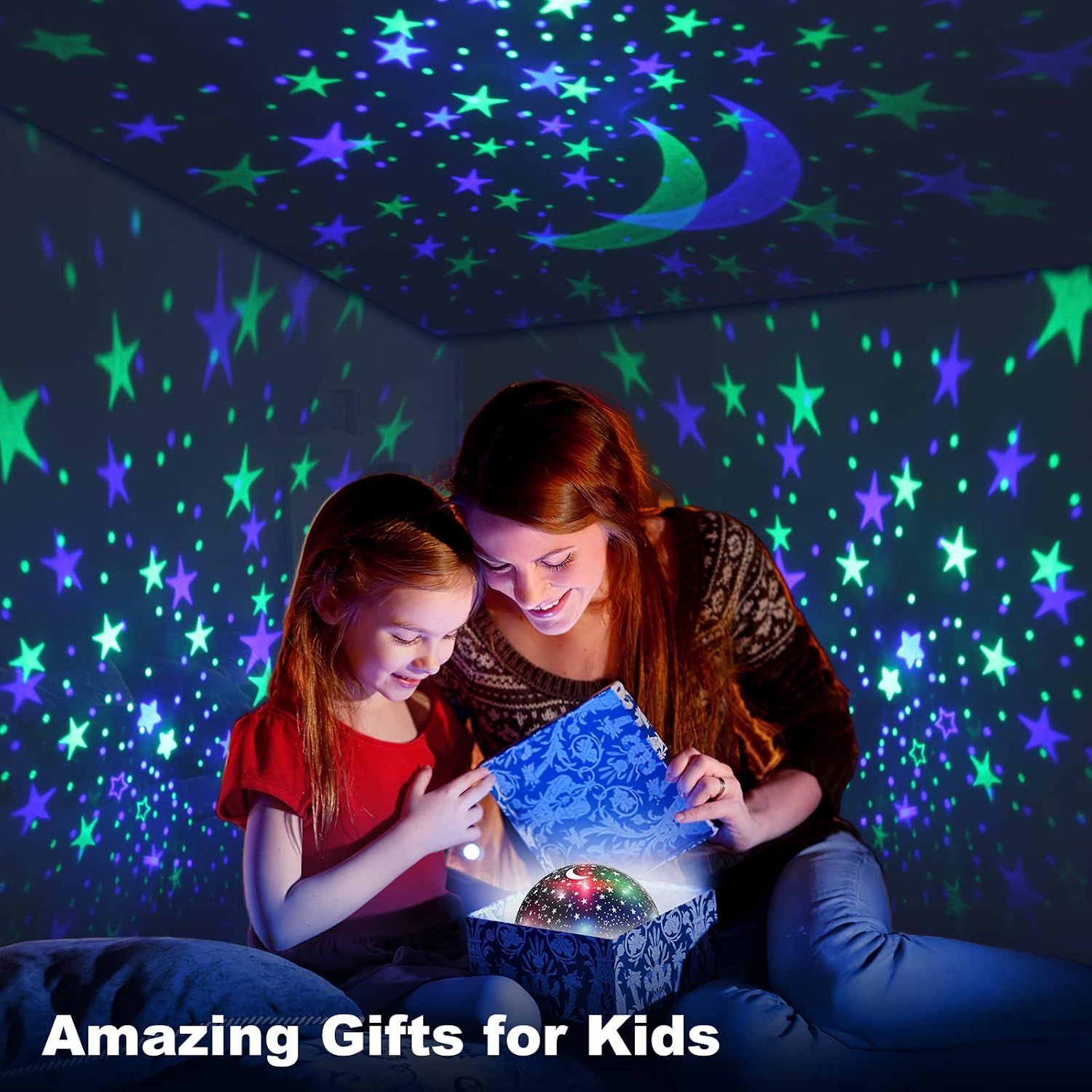 Yachance Kids Night Light Projector with Music.Baby Night Light Star Projector with Remote & Timer.Baby Sensory Lights Toys for Kids.Sound…