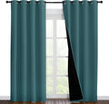 Nicetown Complete 100% Blackout Curtain Set, Thermal Insulated & Energy Efficiency Window Draperies for Guest Room, Full Shading Panels for…