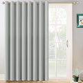 Yakamok Thermal Patio Door Curtains - Grey Blackout Room Darkening Door Blinds for Sliding Glass with Grommet Top, Split Room Divider…
