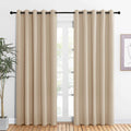 NICETOWN Room Darkening Draperies Window Curtain Panels, Thermal Insulated Grommet Room Darkening Curtains for Bedroom (Biscotti Beige, 2…