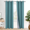 Xwzo 100% Blackout Curtains - Thermal Insulated Black Liner Curtains, Noise Reducing and Heat Blocking Drapes for Hall and Studio Windows w…