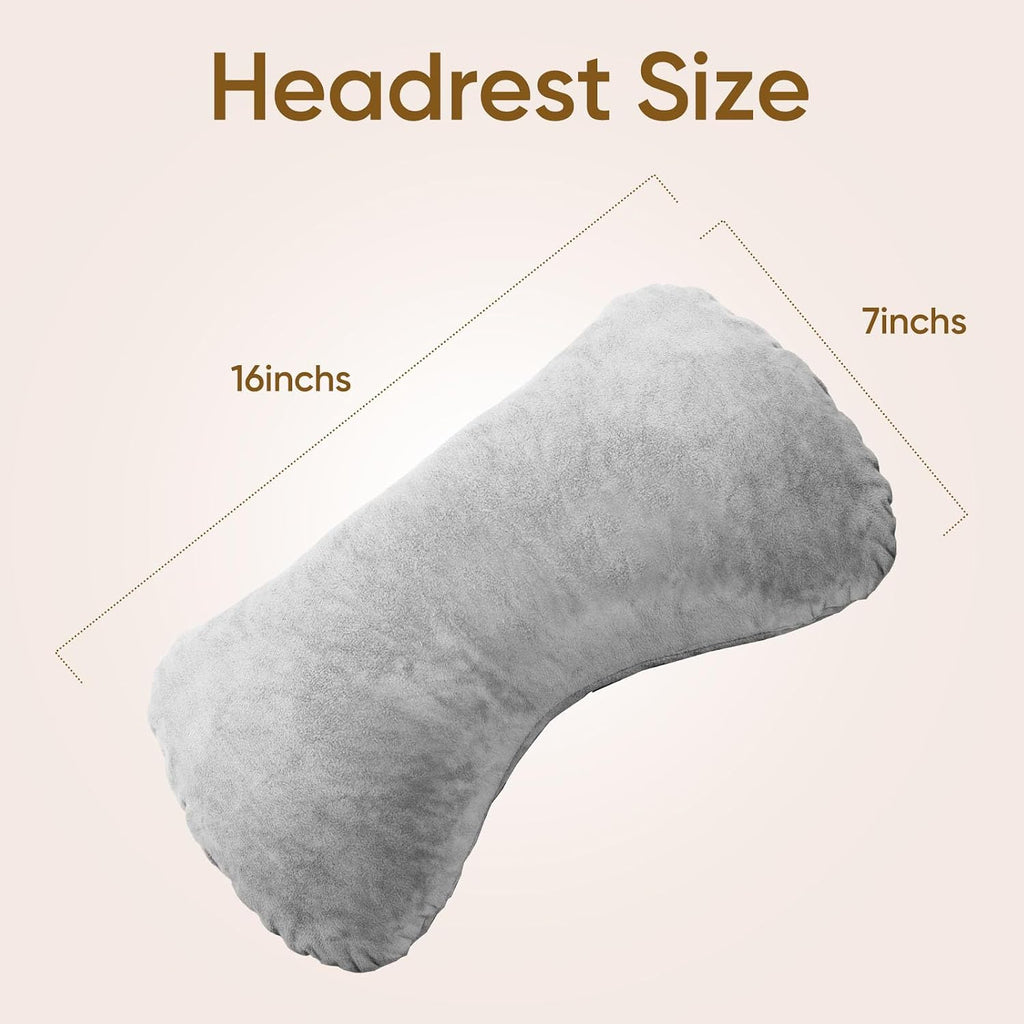 OAISZ Reading Pillow for Sitting in Bed Adult, Reading Pillow with Shredded Memory Foam (LightGery, Extra Large 25" H)
