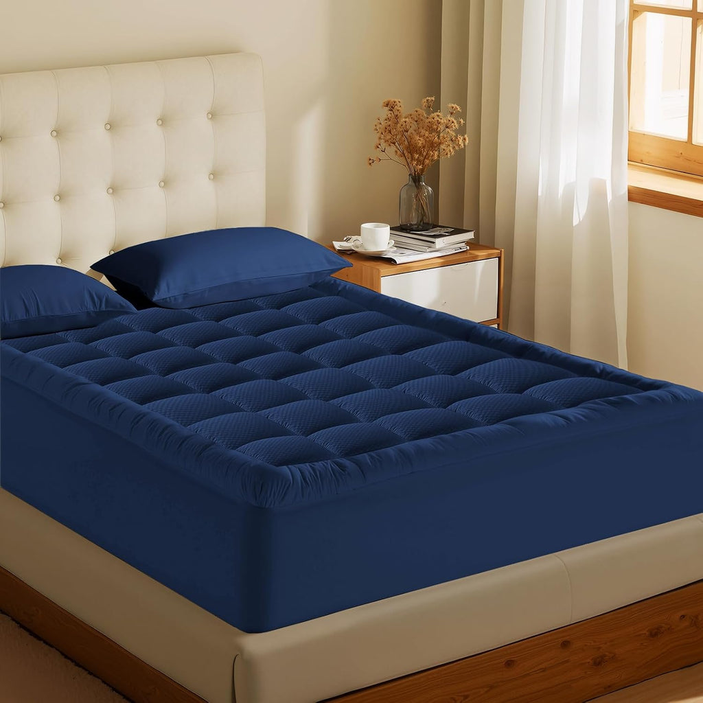 Matbeby Twin Size Mattress Pad - Cooling Breathable Mattress Topper, Quilted Fitted Mattress Protector, Pillow Top Mattress Cover with 8-21…