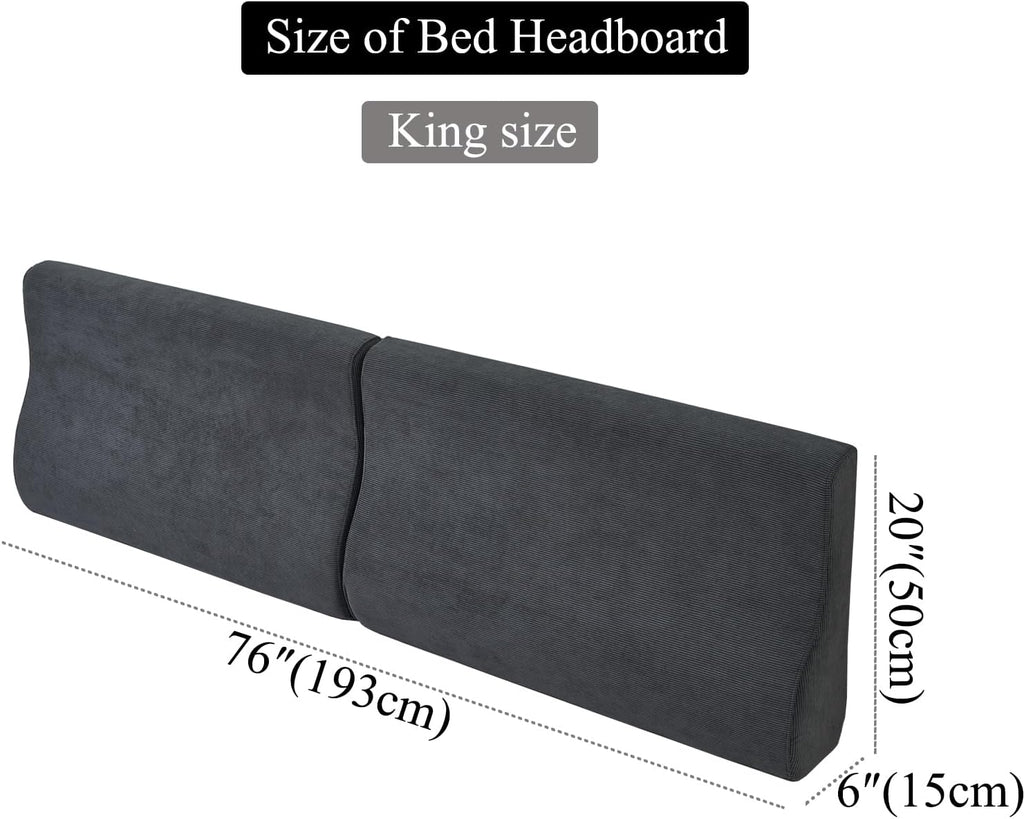 King Size headboard Cushion with Great Back Support Foam Triangular Bed Wedge Pillow for Headboard Large Couch Rest Cushions for Bed…