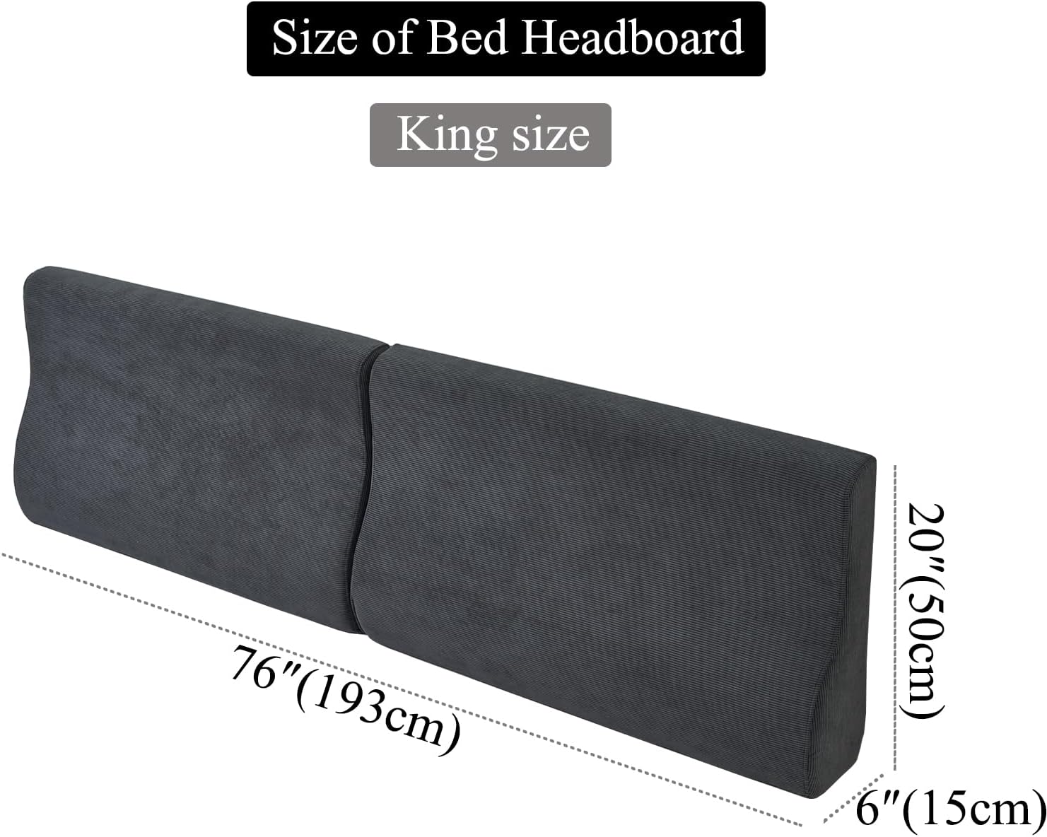 King Size headboard Cushion with Great Back Support Foam Triangular Bed Wedge Pillow for Headboard Large Couch Rest Cushions for Bed…