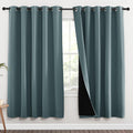 Nicetown 100% Blackout Window Curtain Panels, Full Light Blocking Drapes with Black Liner for Nursery, 72-inch Drop Thermal Insulated Drape…