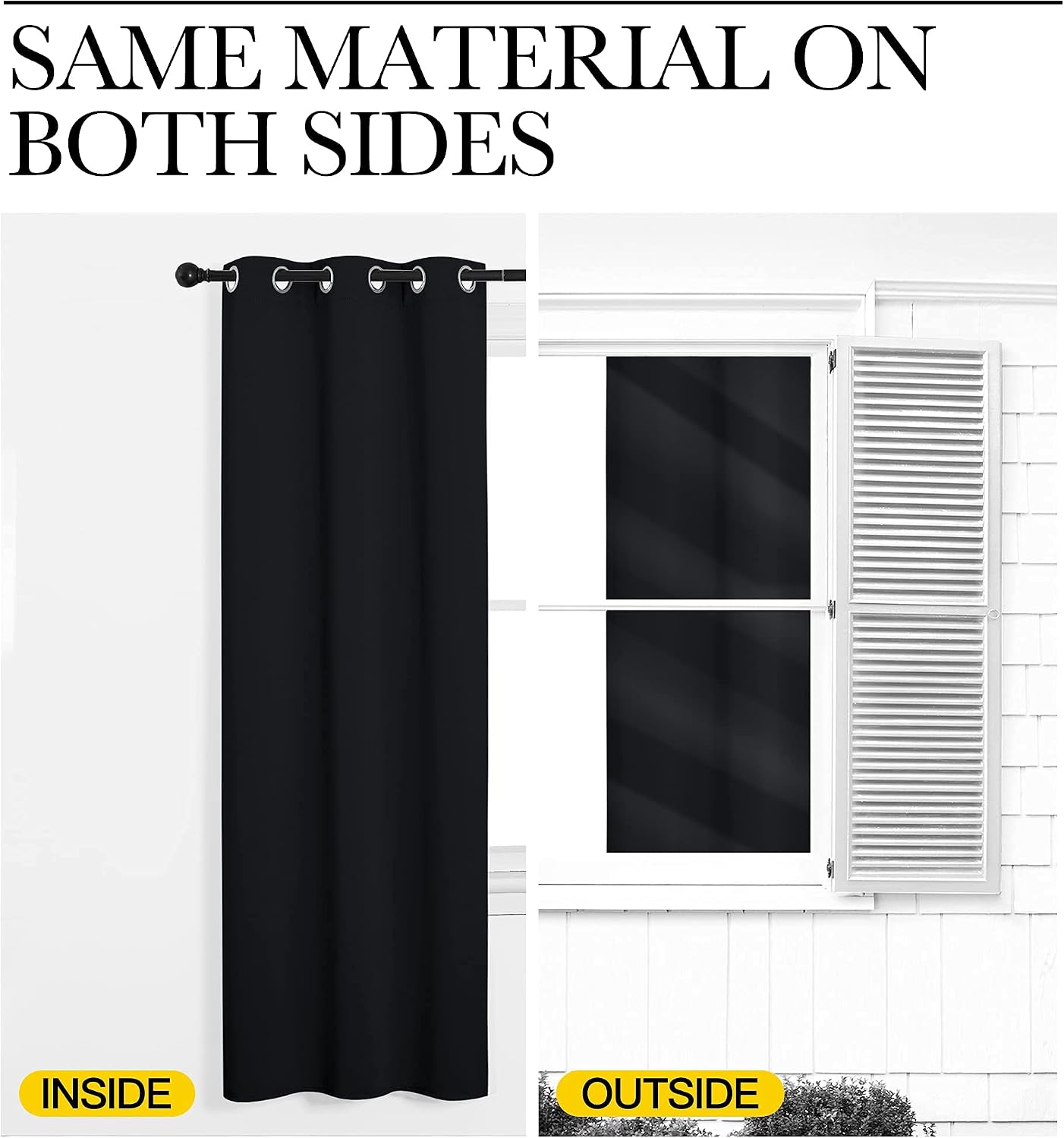 NICETOWN Soundproof Thermal Insulated Blackout Curtain, Single Panel, 34 inches by 84 inch, Black, Thermal Insulated Solid Grommet…