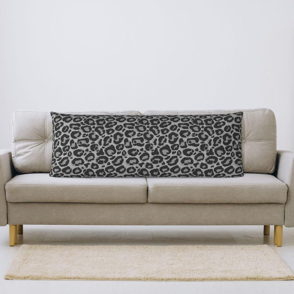 Sovvin Grey Leopard Print Body Pillow Cover Long Pillow Case with Zipper Decorative Soft Cushion Bedding Pillowcase for Couch Bedroo…