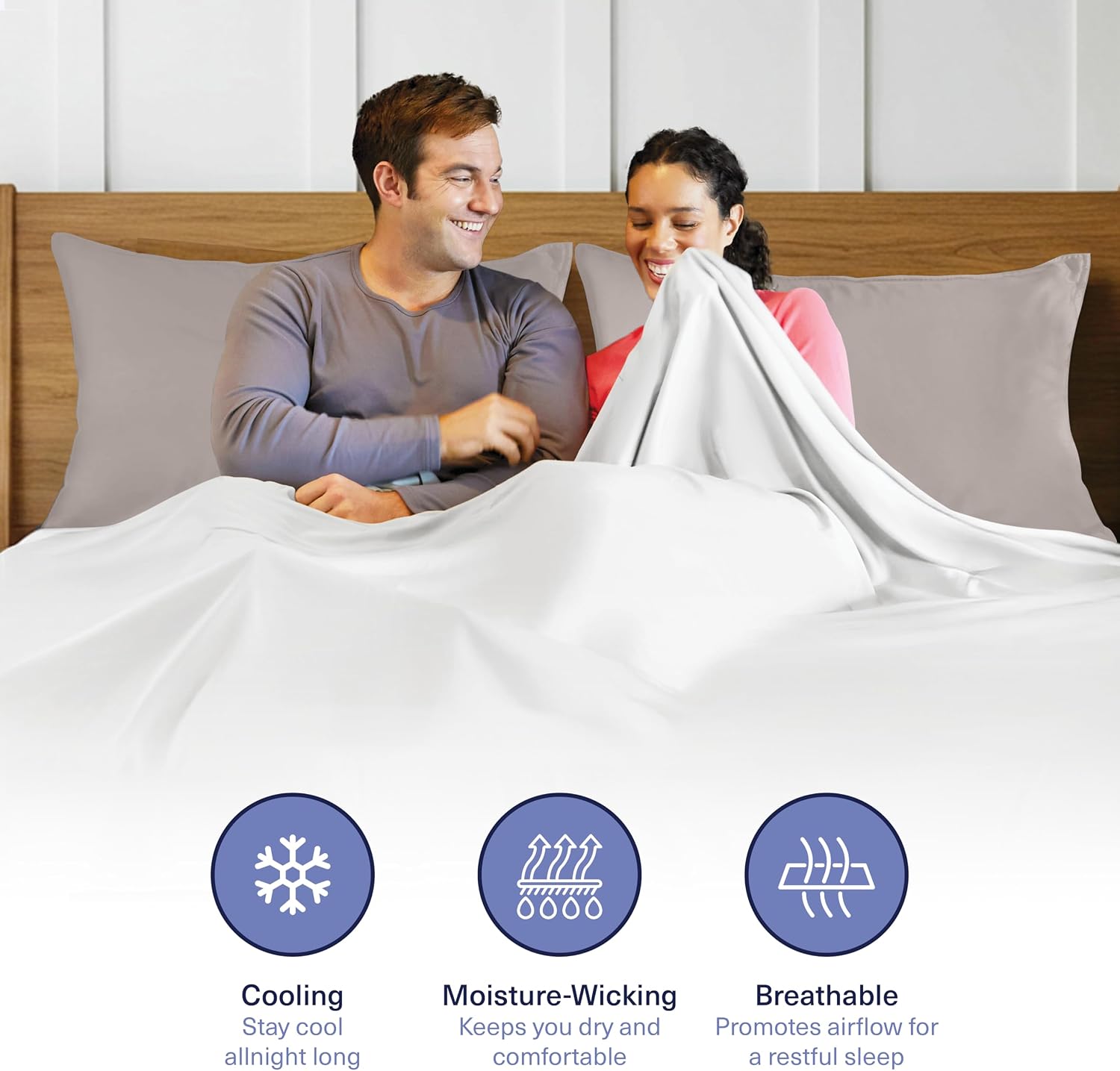 KickoffHome Kickoff Viscose Bamboo Pillowcase, King, Set of 2, 100% Organic Hidden Zippered Viscose Bamboo Pillow Case King Size, Cooling P…