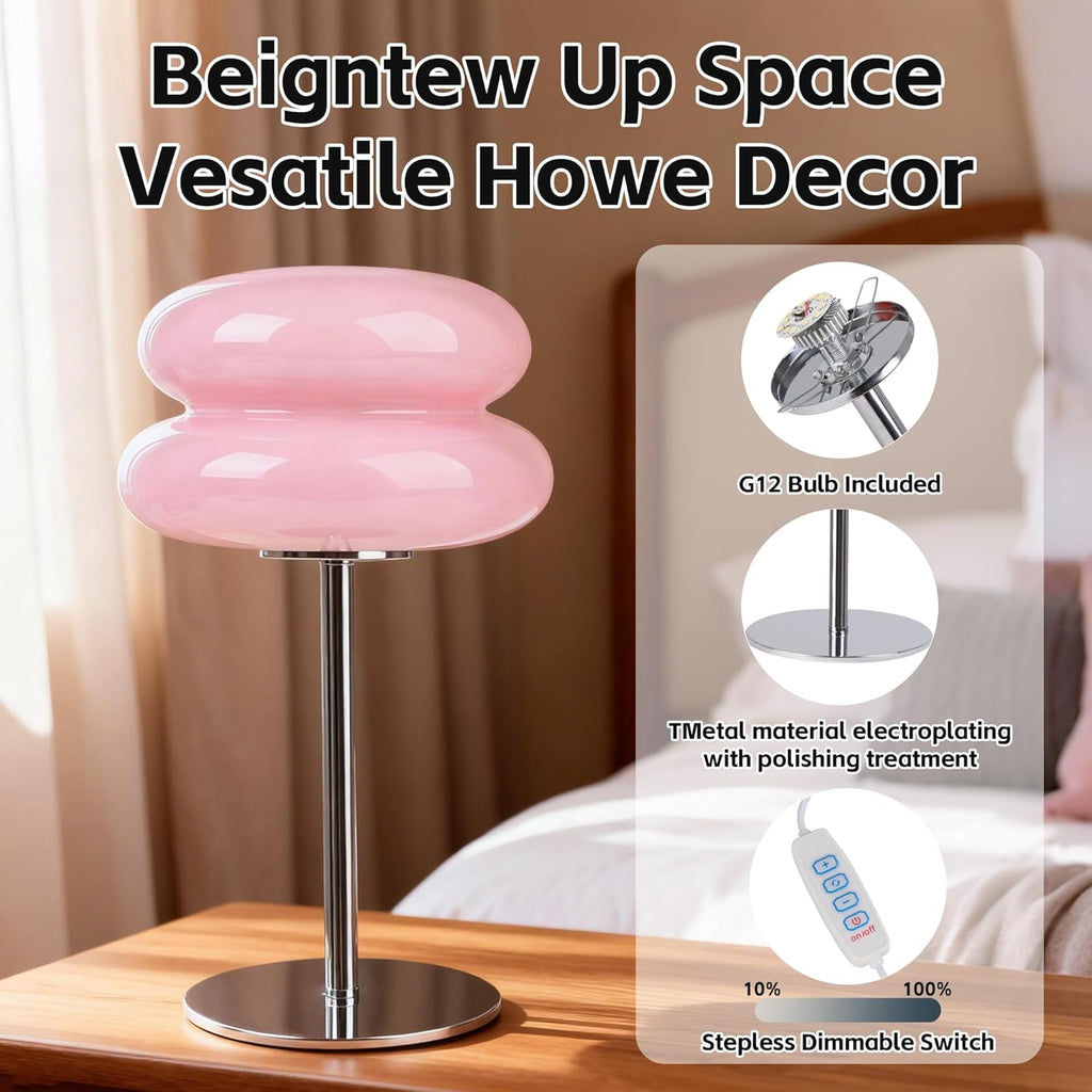 Bedroom Mushroom lamp, Medieval Modern Bedside Table lamp, dimmable Retro Egg Tart Headlight, Unique Home Mushroom Decoration Aesthetic…