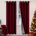 Xwzo 100% Blackout Curtains with Tiebacks- 2 Thick Layers Completely Shaded Window Treatment Thermal Insulated Lined Drapes with Grommets f…