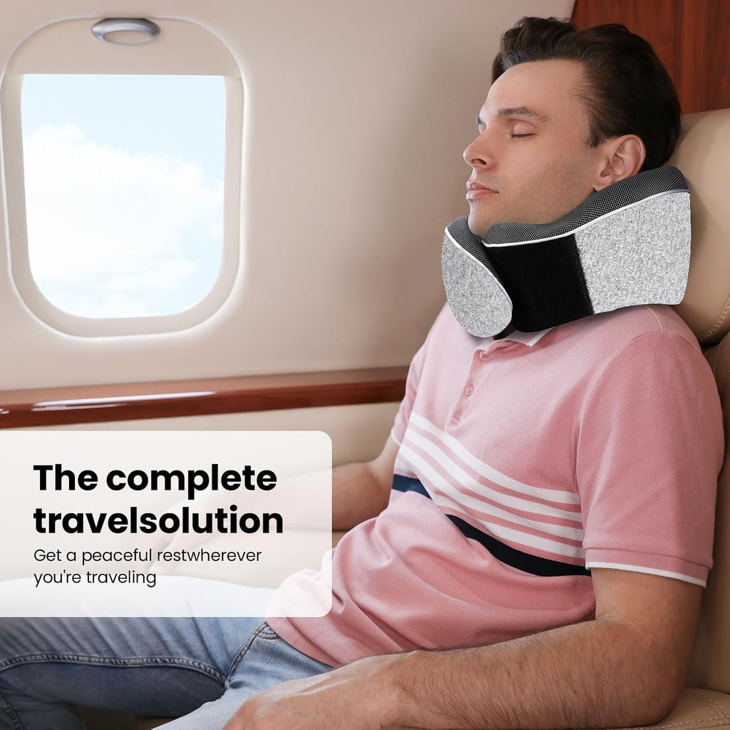 TALLGONeckPillowAlwaysHere TALLGO Travel Pillow, Memory Foam Neck Pillow Head Support Soft Pillow for Sleeping Rest, Airplane Car & Home Us…