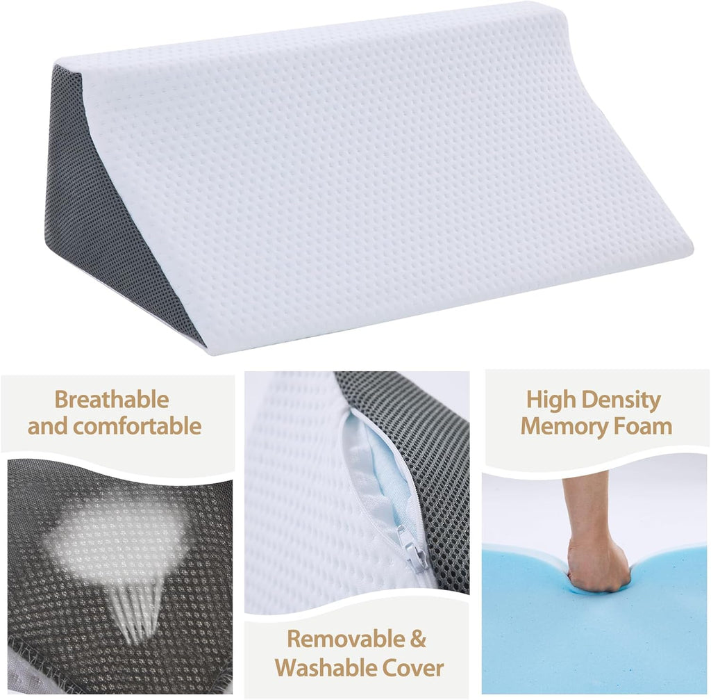 Wedge Pillow for Sleeping, Side Sleeper Body Back Positioners for Back Pain, Preventing Bedsores, After Surgery, Pregnancy Support, Ankle…