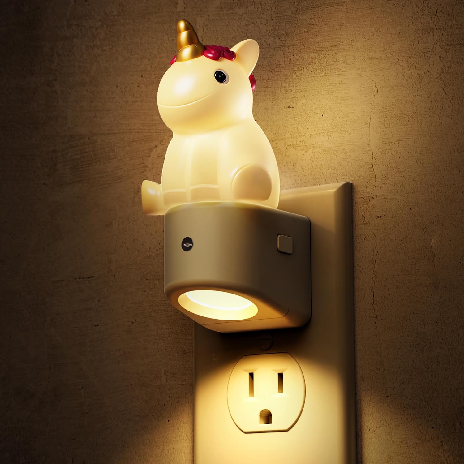 L LOHAS LED Plug-in Night Light for Kids, Cute Color Changing LED Night Light with Dusk to Dawn Sensor, Christmas, Birthday Gift…