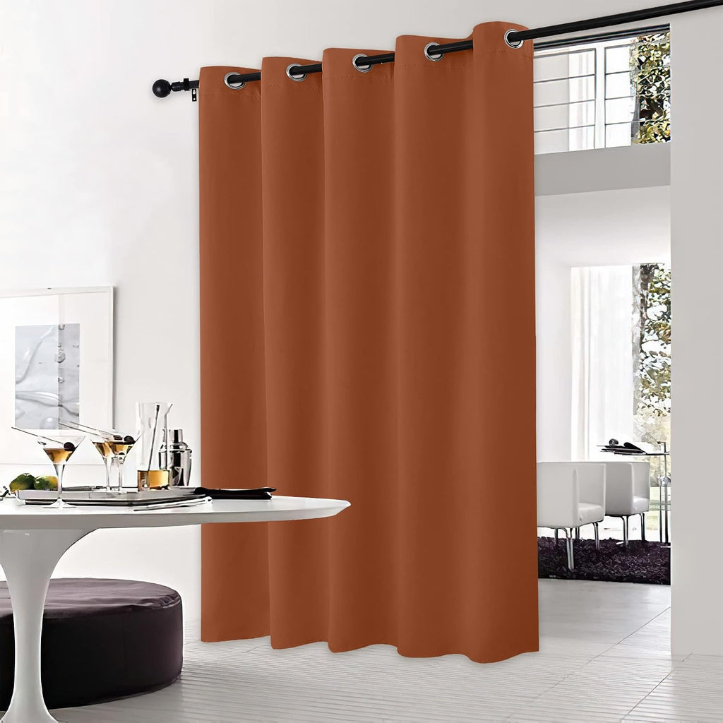 NICETOWN Burnt Orange Bedroom Blackout Curtain Panel, 1 Panel, 70 x 84 inch, Privacy Window Thermal Insulated Blackout Drape/Drapery for…