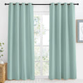 NICETOWN Kitchen Blackout Window Curtain Panel, Aqua Blue, 1 Panel, 55 by 86 inches Long, Home Fashion Thermal Insulated Solid Grommet…