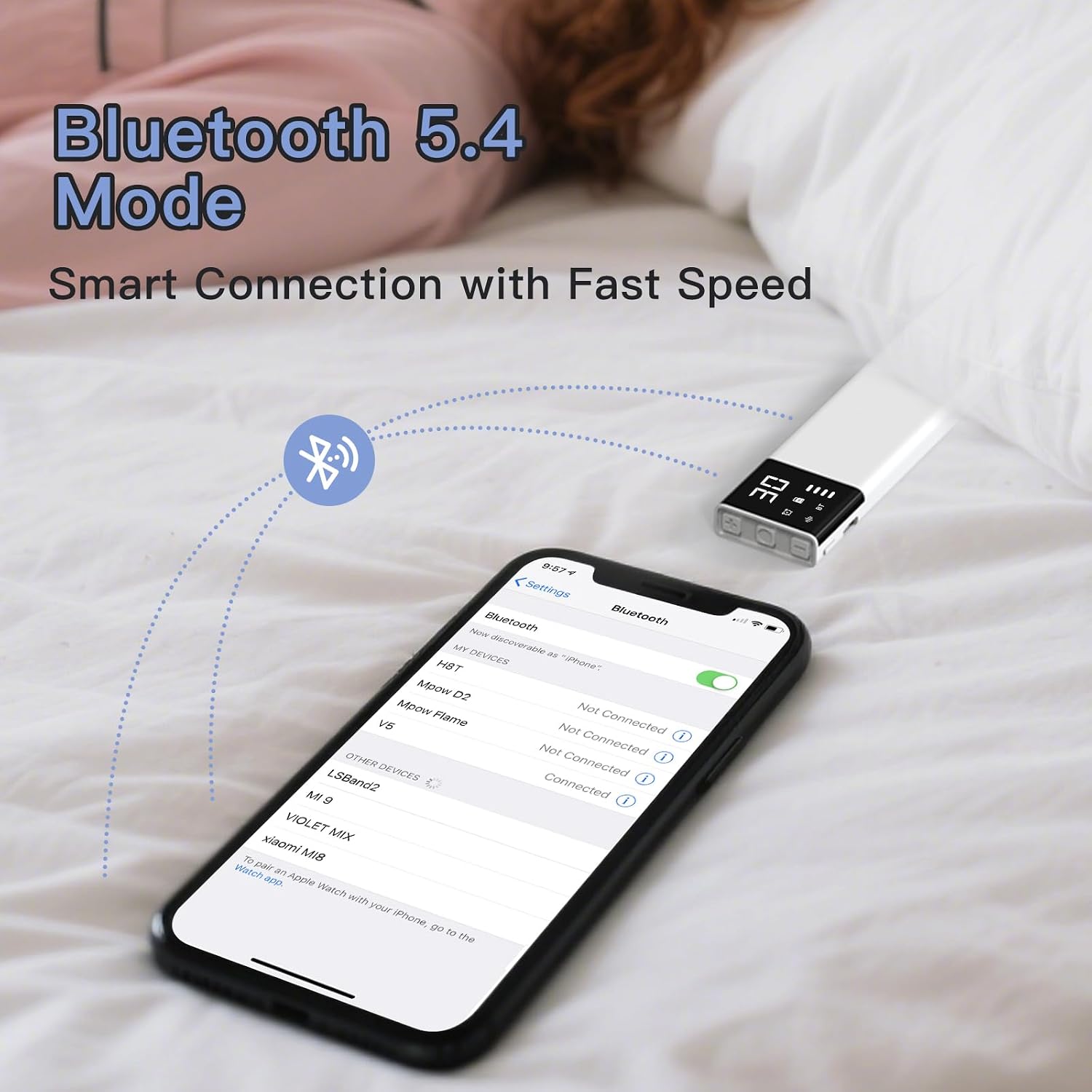 Under-Pillow Speaker for Sleeping - Bluetooth White Noise Sound Machine, Bone Conduction Bluetooth Under Pillow Speaker with 36 Soothing…