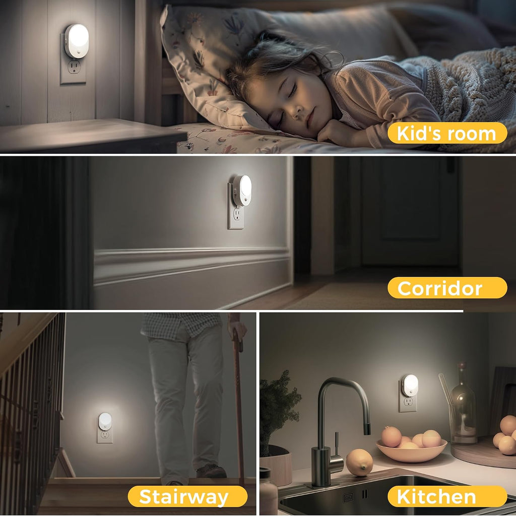 L LOHAS LED Motion Sensor Night Light,[2-PACK] Night Lights Plug into Wall,2 IN 1 Built-in Motion Sensor and Dusk to Dawn Sensor,5000K…