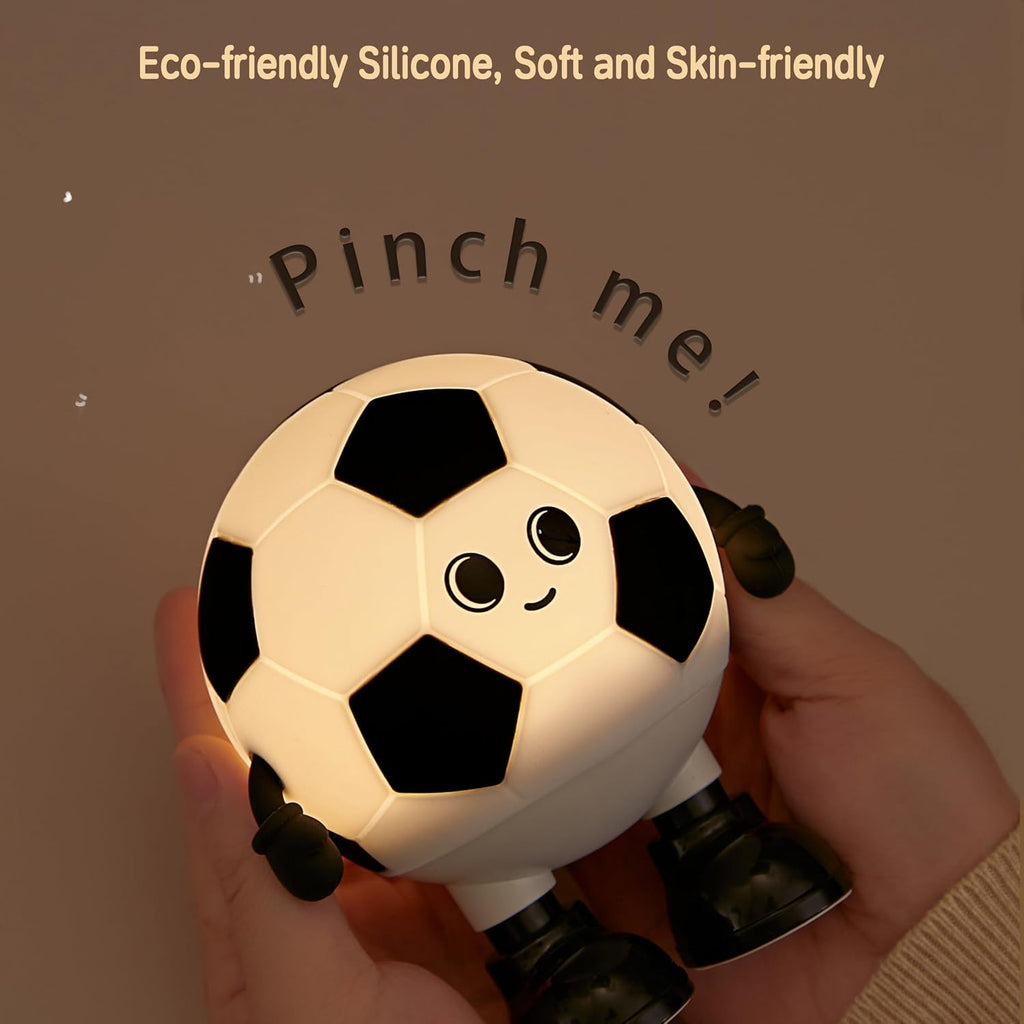 Soccer Night Light, 7 Colors Dimmable Bedside Lamp, Touch Control Night Lamp with Timer for Kids Adults, Used for Camping Party Room…