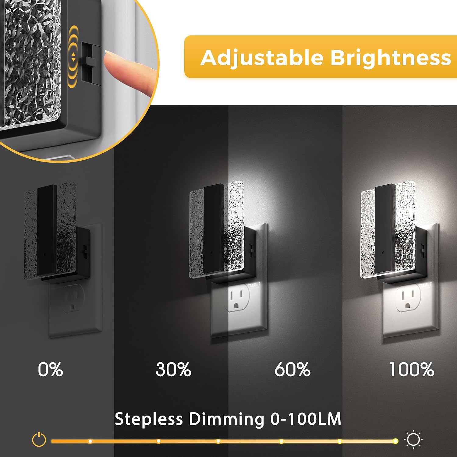 Llohasled L LOHAS LED Night Lights Plug Into Wall, 2 Pack Night Light with Dusk-to-Dawn Sensor, Dimmable Decorative LED Nightlights, 0-100L…