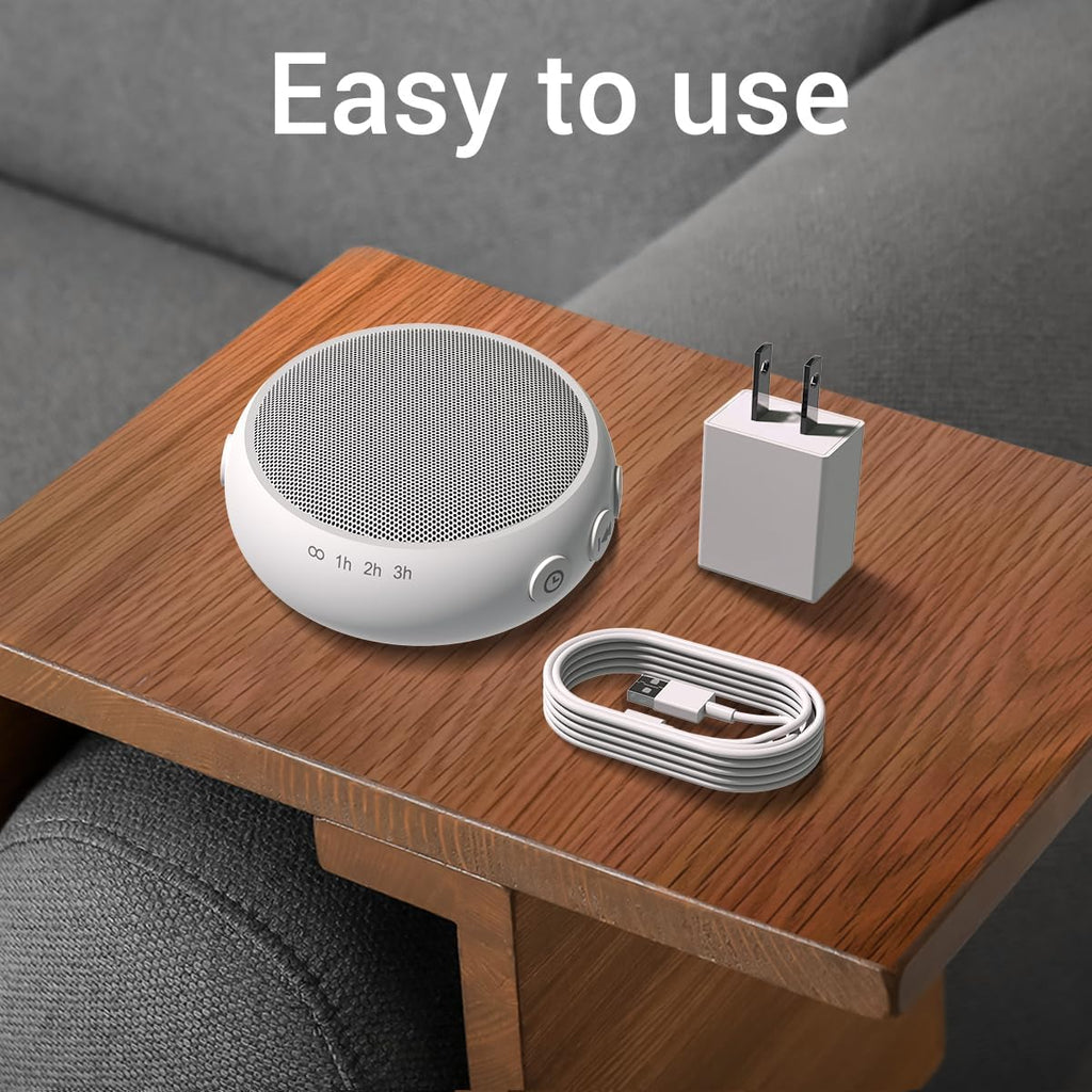 SoundMe Small Sound Machine Mini White Noise Machine for Baby Kids Adult with 32 Soothing Sounds 32 Volume Levels Sleep Brown Noise Machine…