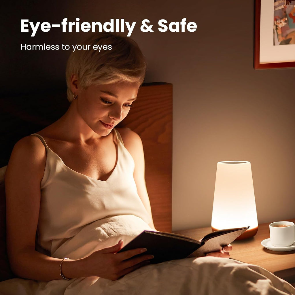 THAUSDAS Night Light, Dimmable Touch Lamp for Bedroom, Portable Table Bedside Lamp, 5 Brightness 13 RGB Colors, Night Lights for Baby…