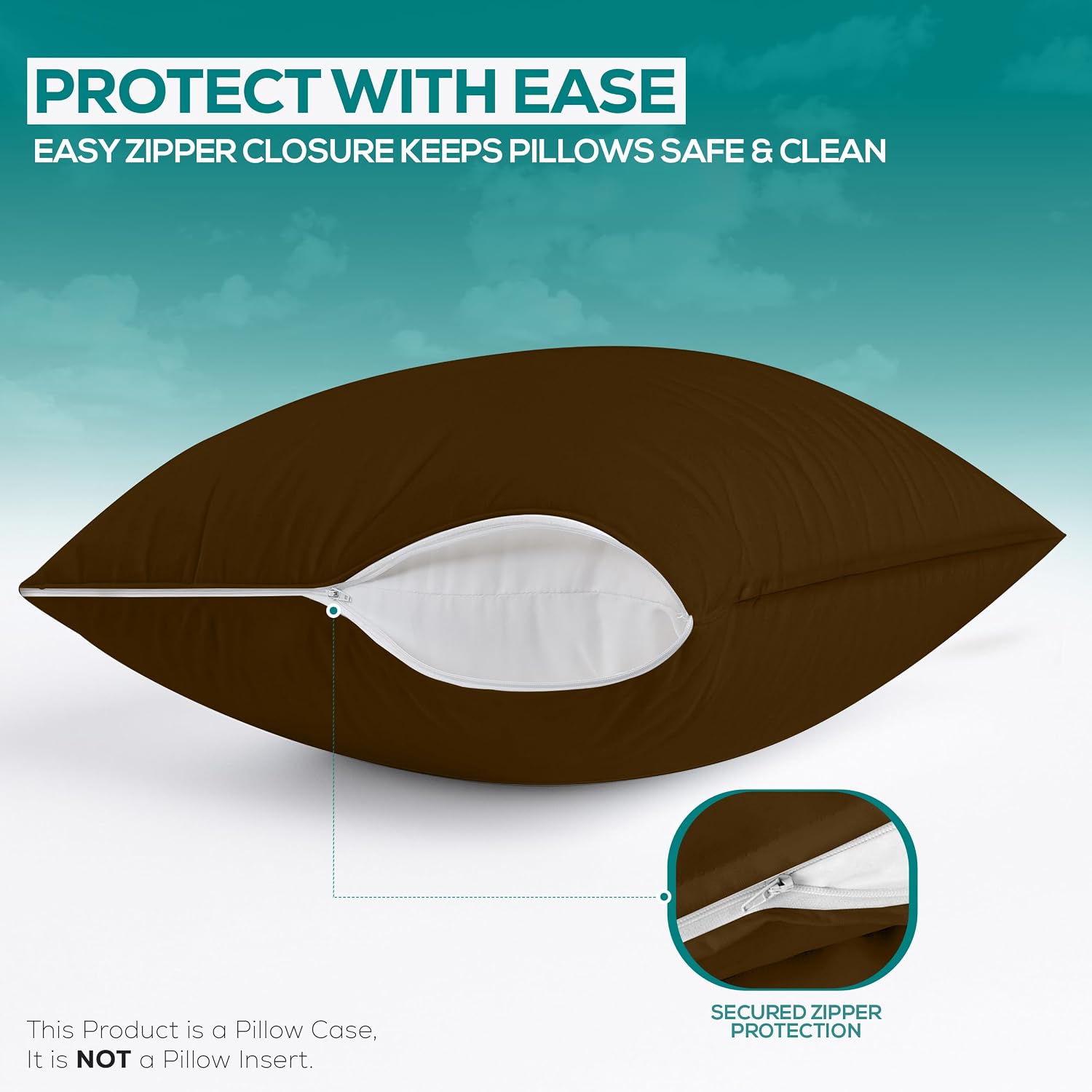 Utopiabedding Utopia Bedding 100% Waterproof Pillow Protectors with Zipper Queen Size (Set of 2), Bed Bug and Dust Mite Proof Zippered Pill…
