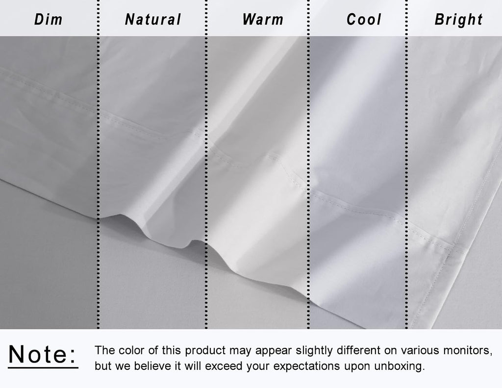 Ruvanti 100% Cotton Percale Sheets Full Size 6 Piece Set, Cooling Bed Sheets for Hot Sleepers, Deep Pocket 16”, Breathable Lightweight & Du…