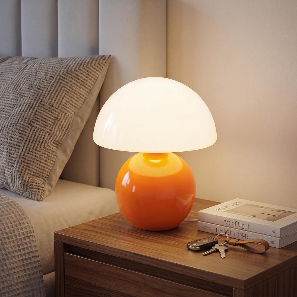 Dawnwake Mushroom Lamp Table Lamp for Bedroom, Desk Bedside Small Lamps for Living Room Night Stands, Mushroom Decor Cute Mini Modern Mid…