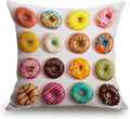 TSSOHU Outdoor Patio Throw Pillow Cover Colorful Donuts Farmhouse Décor Outside Furniture Swing Seat Bench Chair Decorative Cushion Cases…
