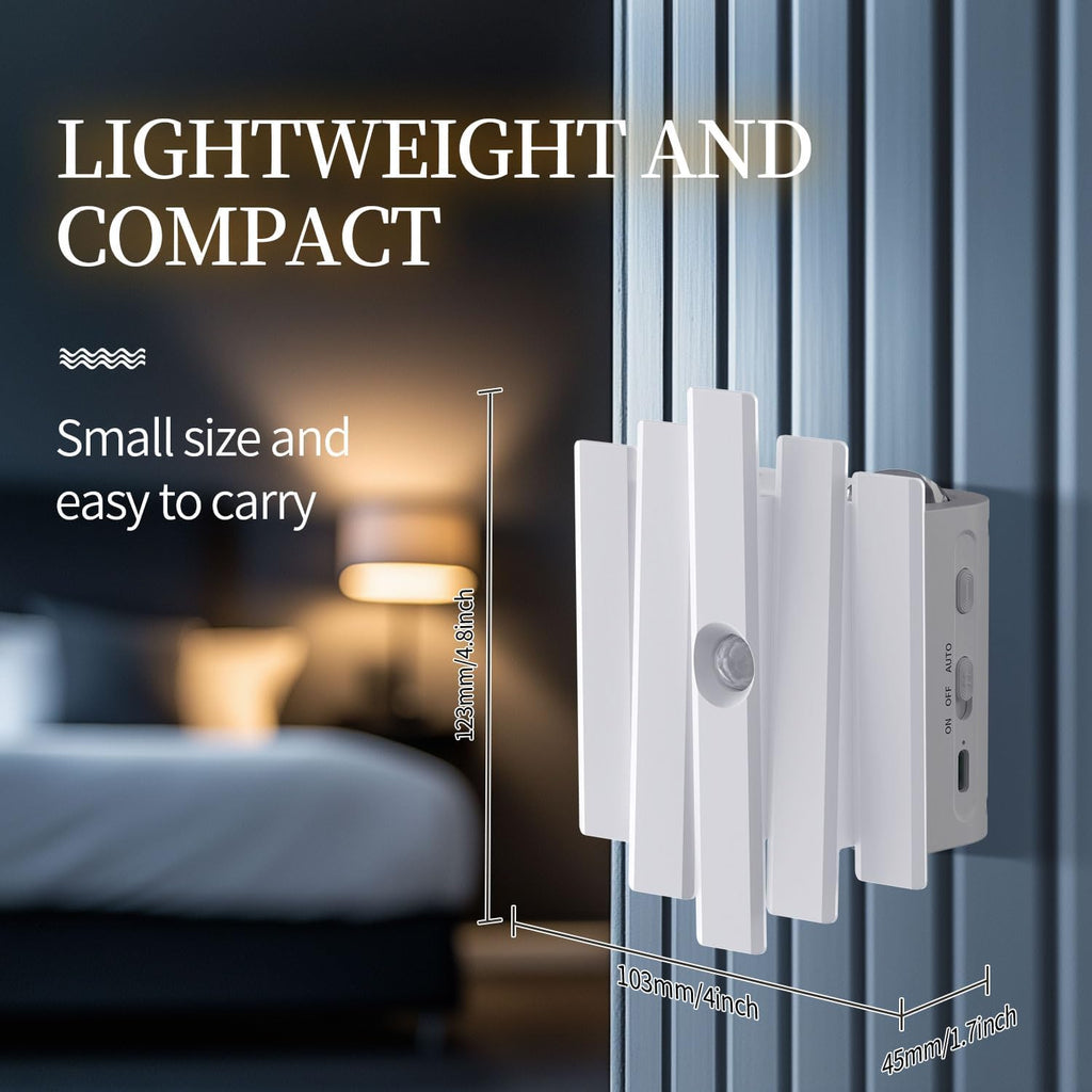 Rechargeable Motion Sensor Night Light, Magnetic RGB Color Changing LED Ambient Lighting, Compact Battery Operated Indoor Wall Light for…