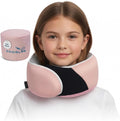 ProGlobe Junior Kids Travel Neck Pillow - Ergonomic Memory Foam Pillow for Airplane, Car, Booster Seat - Soft, Washable, Compact Travel Pil…
