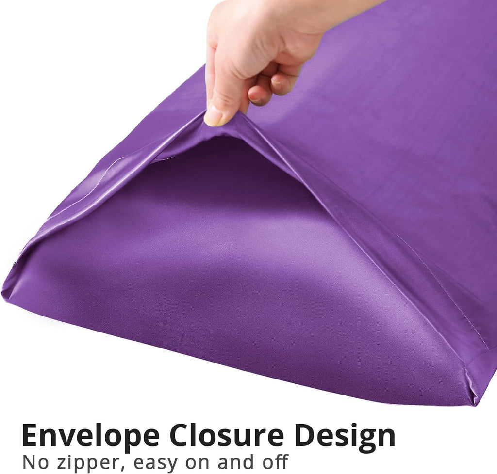 Huxmeyson Body Pillow with Satin Pillowcase, Body Pillow for Adults, Removable Cover, (20"x54") 1 count