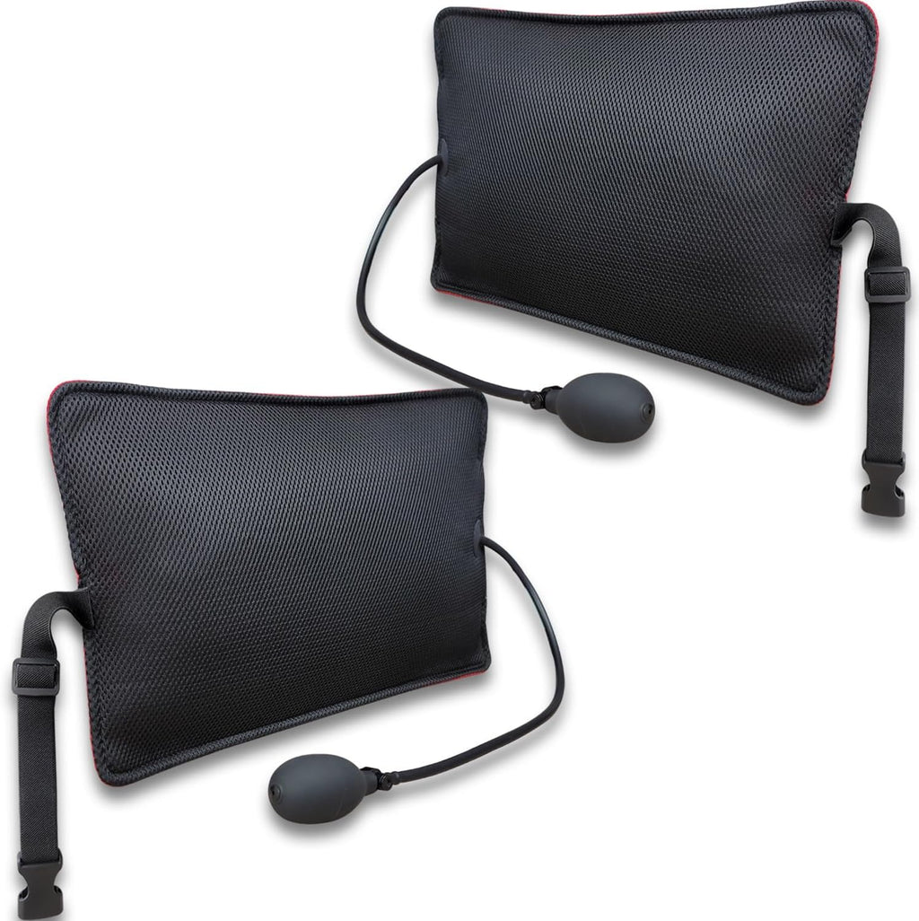 2Pack Inflatable Lumbar Support Pillow for Office Chair and Car Seat, Back Support Cushion with Air Pump for Reducing Lower Back Pain