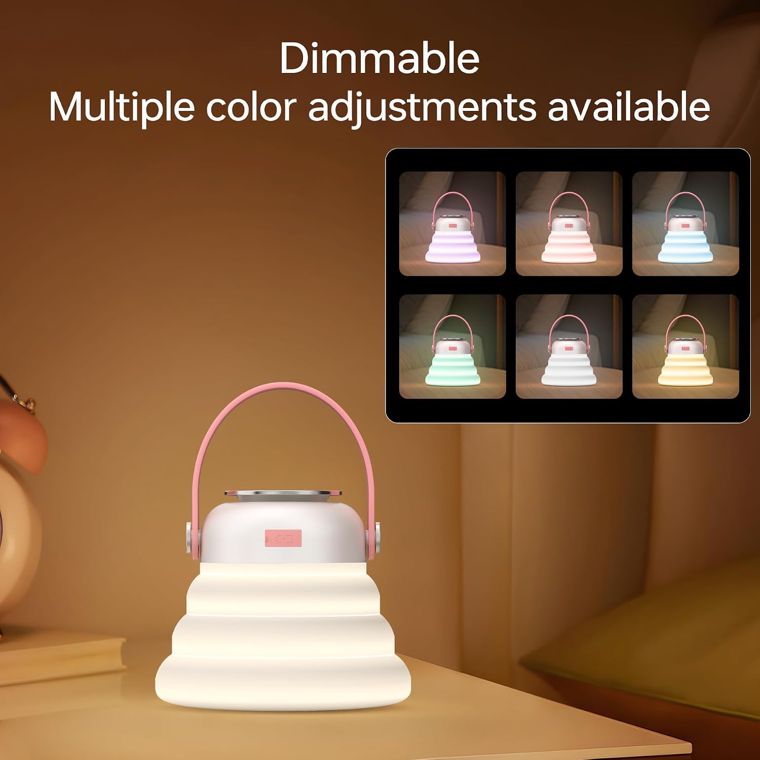 Wapentake® Baby Night Light, Featuring 12 Color Options and stepless dimming, Made of Soft Silicone, Foldable for Storage, and…