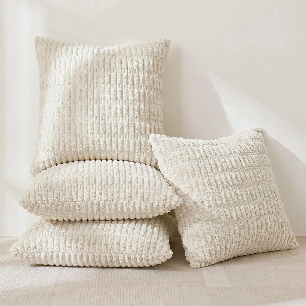 Fancy Homi 4 Packs Decorative Throw Pillow Covers for Living Room Couch Bed, Modern Farmhouse Boho Home Décor Accent Cushion Case, 24" x…