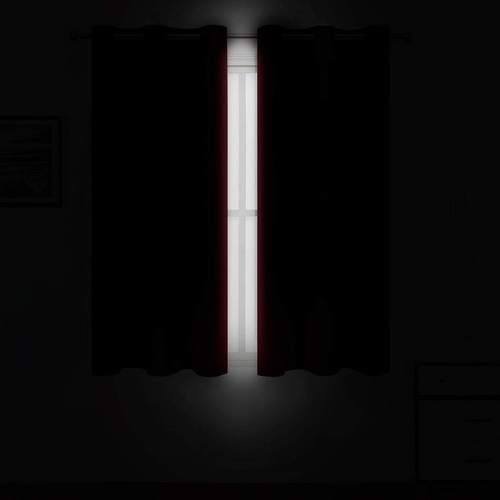 Lemomo Red Bedroom Blackout Curtains/38 x 63 Inch Long/Set of 2 Curtain Panels/Thermal Insulated Room Darkening Curtains for Bedroom 63 Inc…